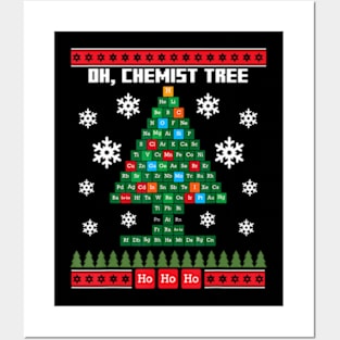 Chemistry Elements Tree Cute Sweet Christmas Posters and Art